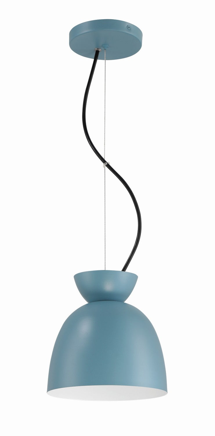 Craftmade 59191-DB One Light Mini Pendant, Dusty Blue