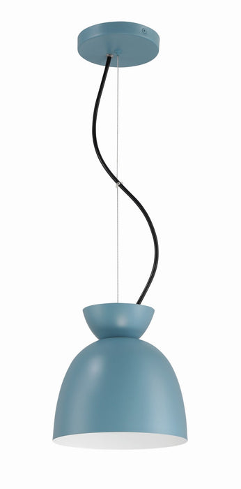 Craftmade 59191-DB One Light Mini Pendant, Dusty Blue