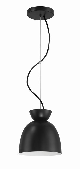Craftmade 59191-FB One Light Pendant, Flat Black