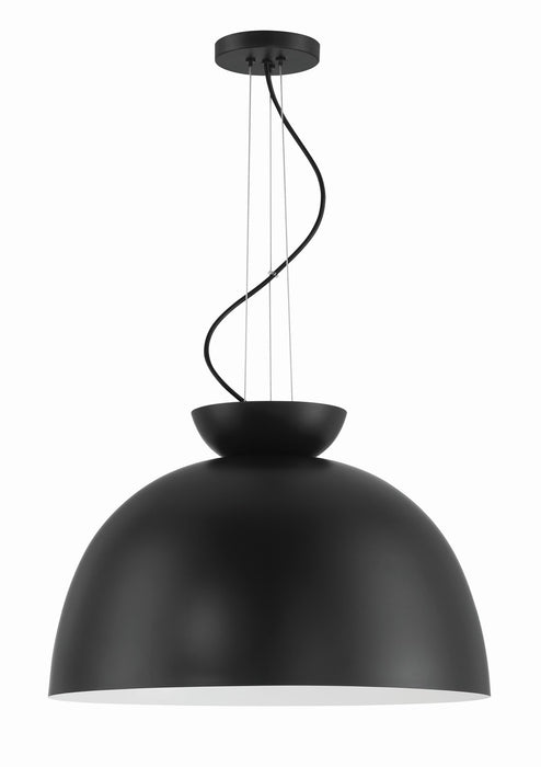 Craftmade 59192-FB One Light Pendant, Flat Black