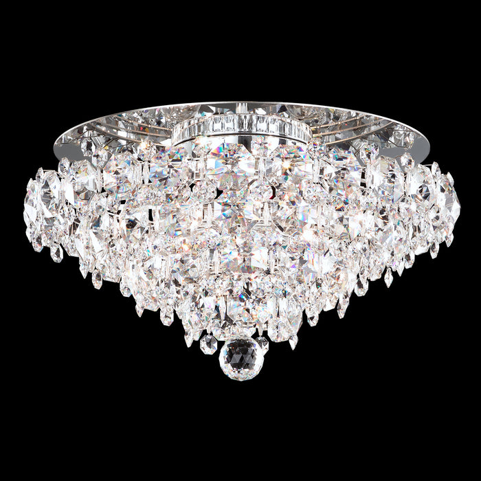 Schonbek BN1416N-401R Four Light Flush Mount, Polished Stainless Steel