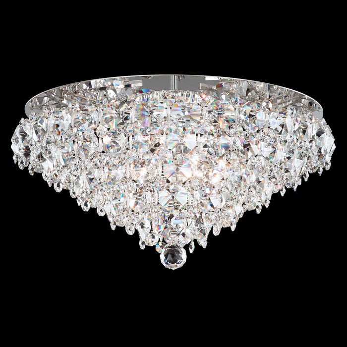 Schonbek BN1424N-401O Six Light Flush Mount, Polished Stainless Steel