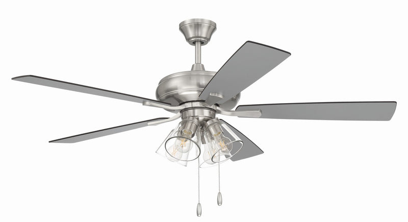 Craftmade ECF104BNK5-BNGW 52"Ceiling Fan, Brushed Polished Nickel