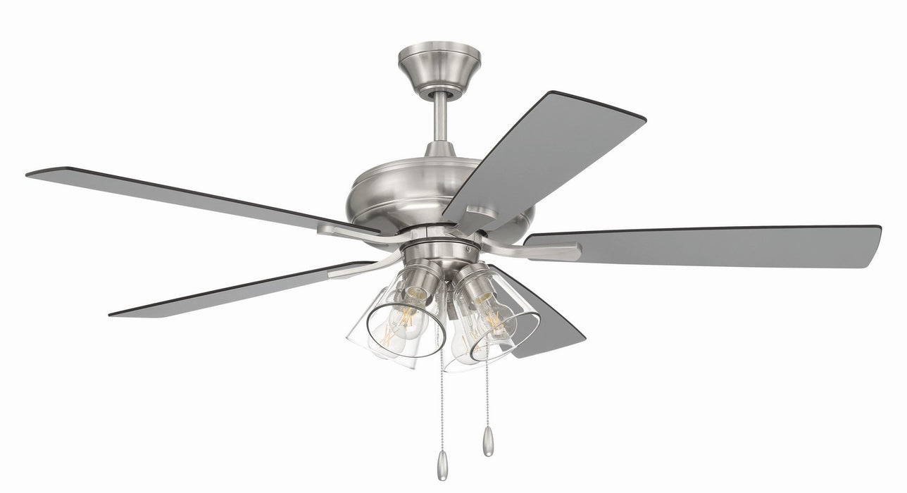 Craftmade ECF104BNK5-BNGW 52"Ceiling Fan, Brushed Polished Nickel