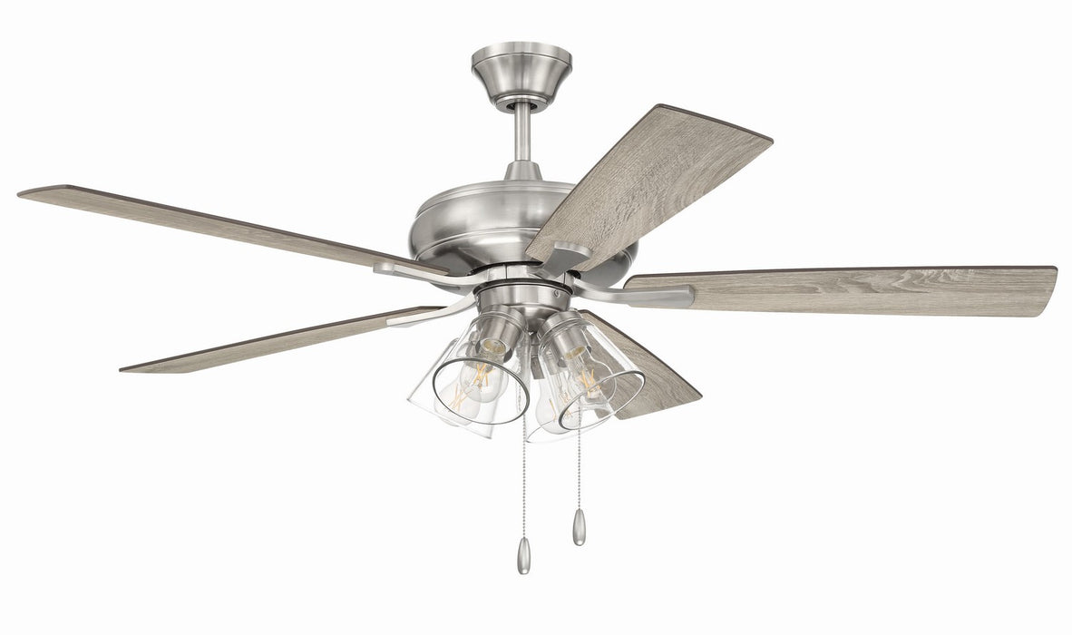 Craftmade ECF104BNK5-DWWLN 52"Ceiling Fan, Brushed Polished Nickel