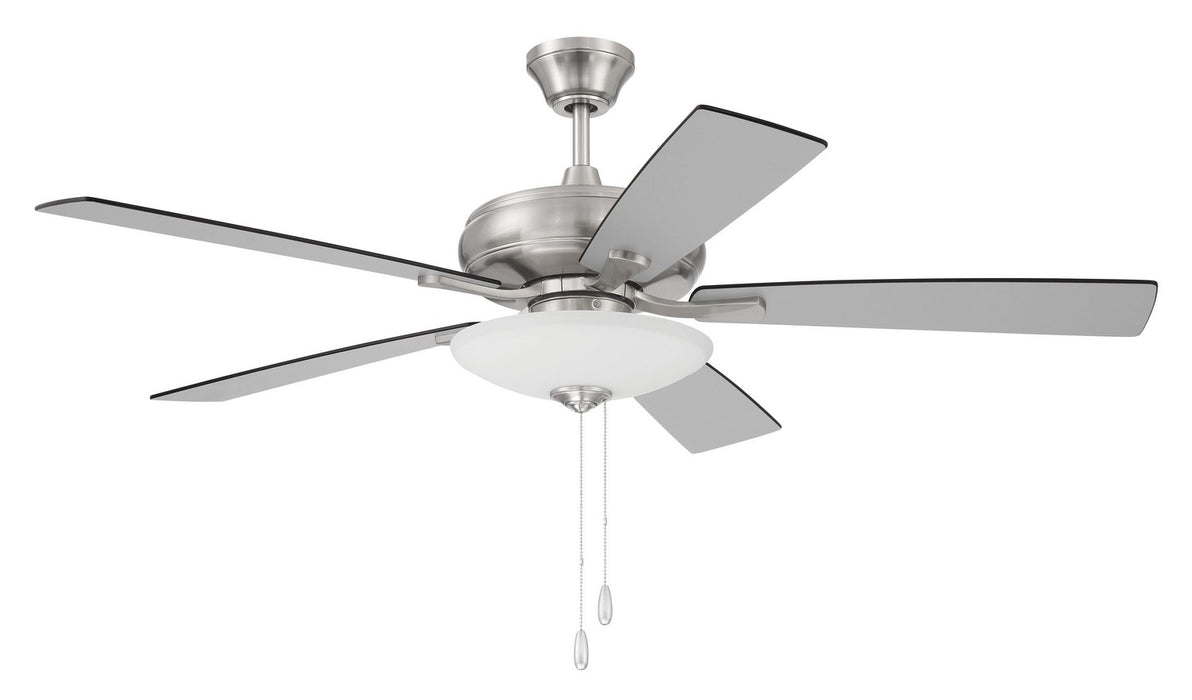 Craftmade ECF111BNK5-BNGW 52"Ceiling Fan, Brushed Polished Nickel