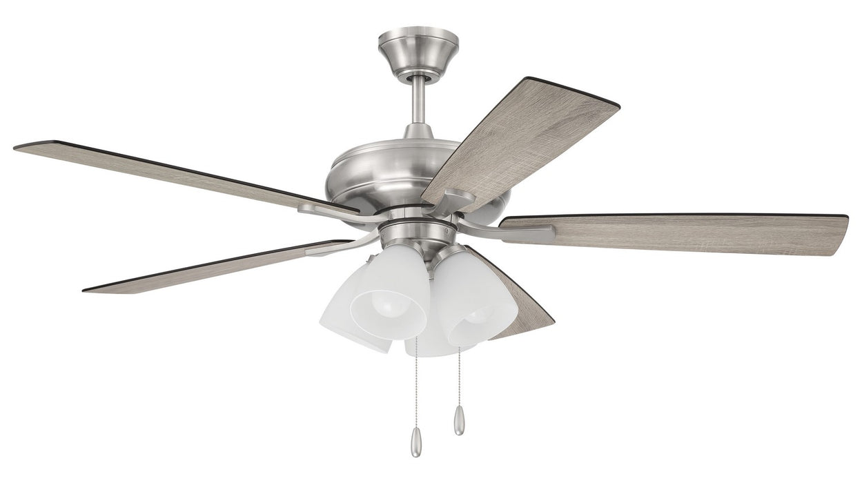 Craftmade ECF114BNK5-DWWLN 52"Ceiling Fan, Brushed Polished Nickel