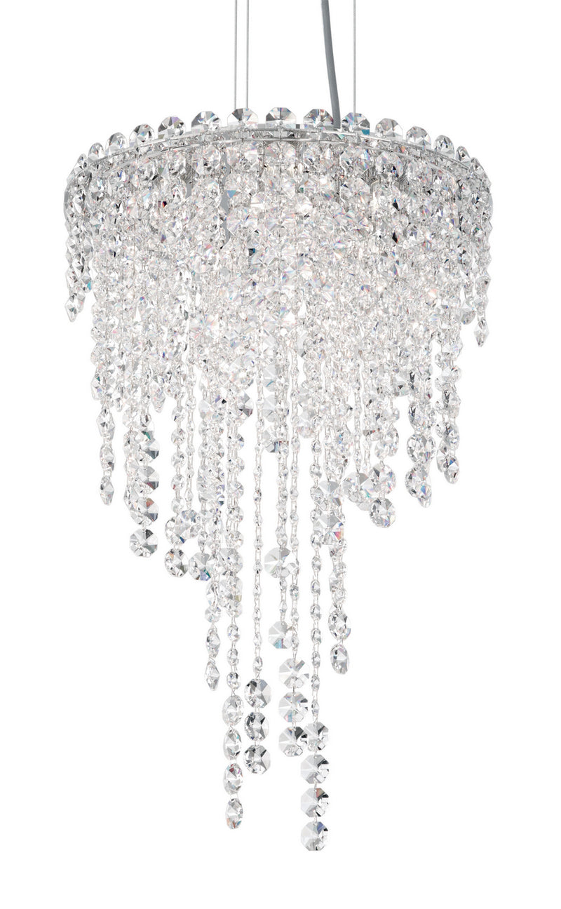 Schonbek CH1211N-401O Four Light Pendant, Polished Stainless Steel
