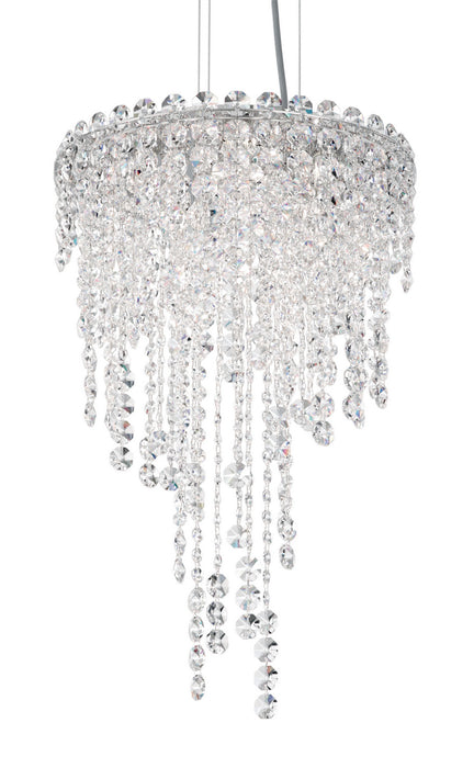 Schonbek CH1211N-401O Four Light Pendant, Polished Stainless Steel