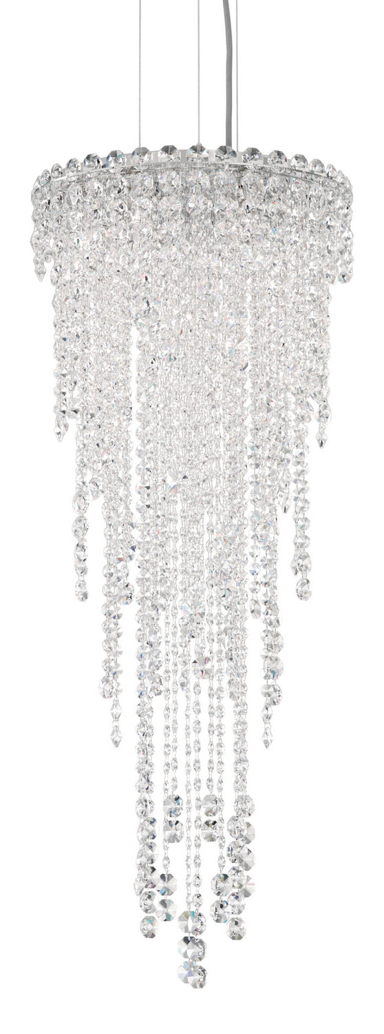 Schonbek CH1212N-401R Four Light Pendant, Polished Stainless Steel