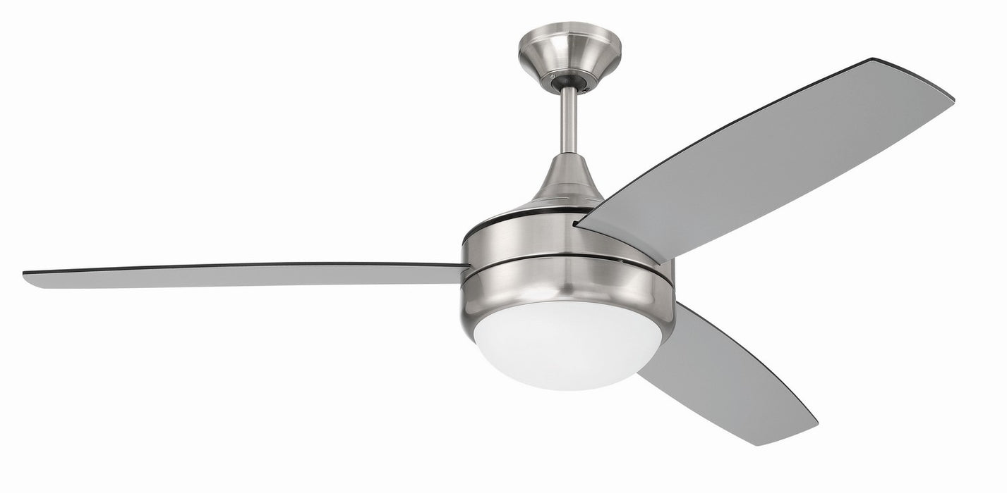 Craftmade PHZ52BNK3-BNGW 52"Ceiling Fan, Brushed Polished Nickel