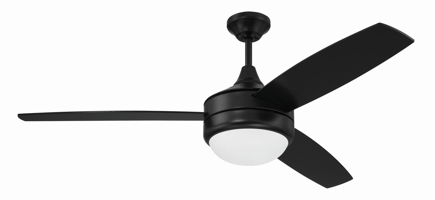 Craftmade PHZ52FB3 52"Ceiling Fan, Flat Black