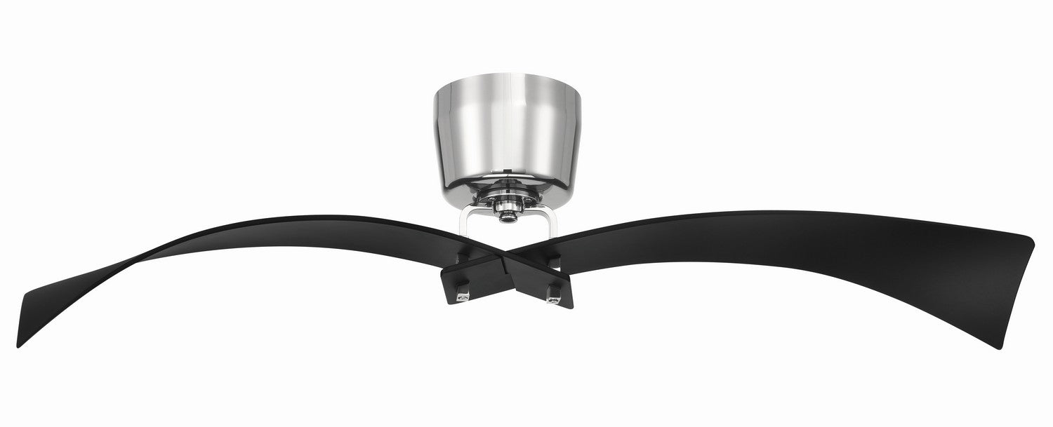 Craftmade TRN52FBPLN2 52"Ceiling Fan, Flat Black / Polished Nickel