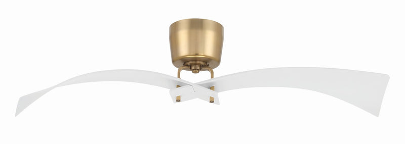 Craftmade TRN52WSB2 52"Ceiling Fan, White/Satin Brass