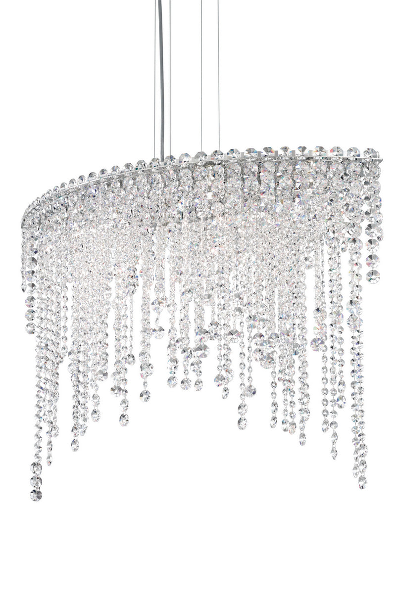 Schonbek CH3612N-401O Six Light Linear Pendant, Polished Stainless Steel