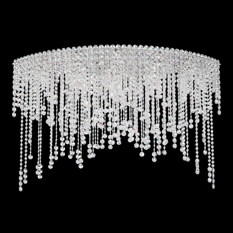 Schonbek CH4802N-401O Eight Light Flush Mount, Polished Stainless Steel