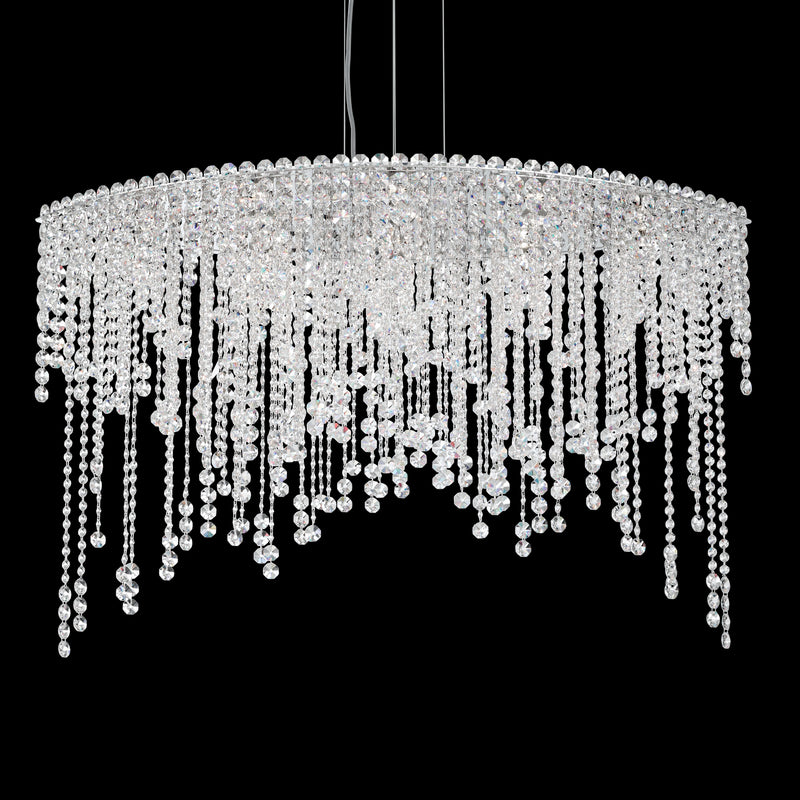 Schonbek CH4812N-401O Eight Light Linear Pendant, Polished Stainless Steel