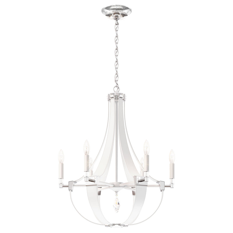 Schonbek CY1006N-LB1R Six Light Chandelier, Grizzly Black