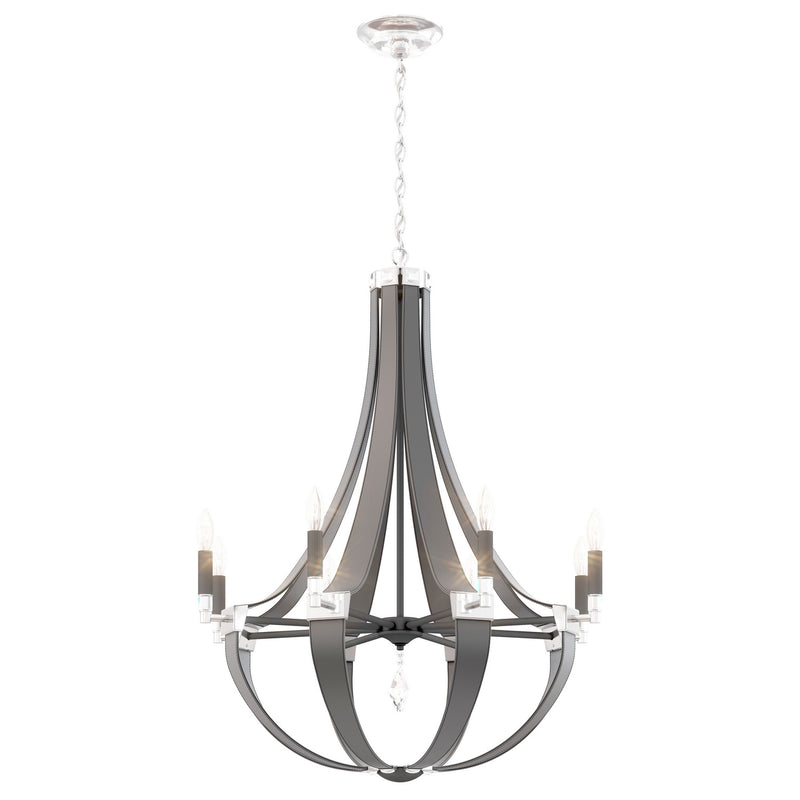 Schonbek CY1008N-LW1R Eight Light Chandelier, White Pass