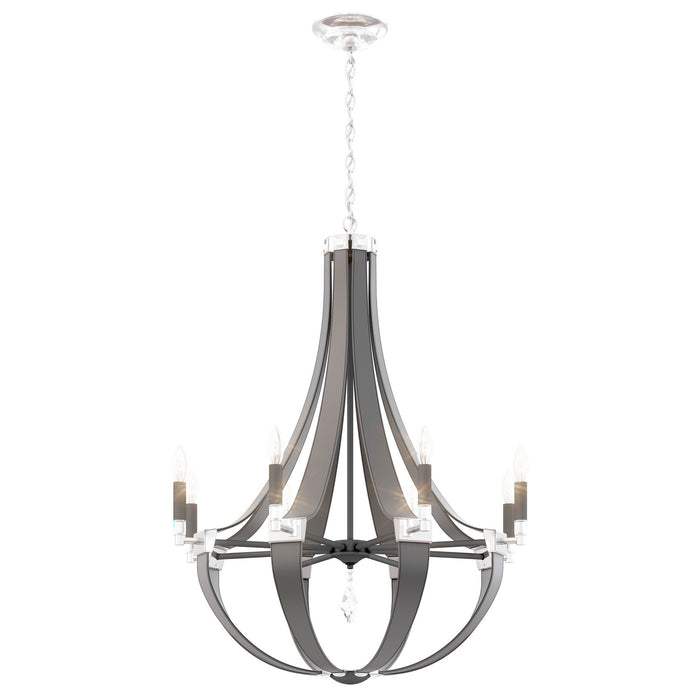 Schonbek CY1008N-LW1R Eight Light Chandelier, White Pass