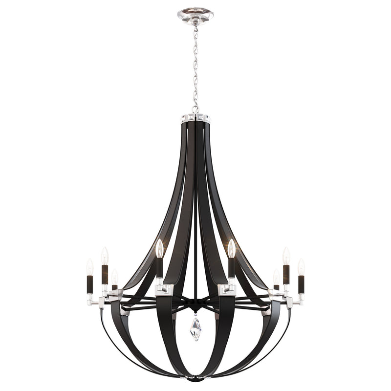 Schonbek CY1010N-LB1R Ten Light Chandelier, Grizzly Black