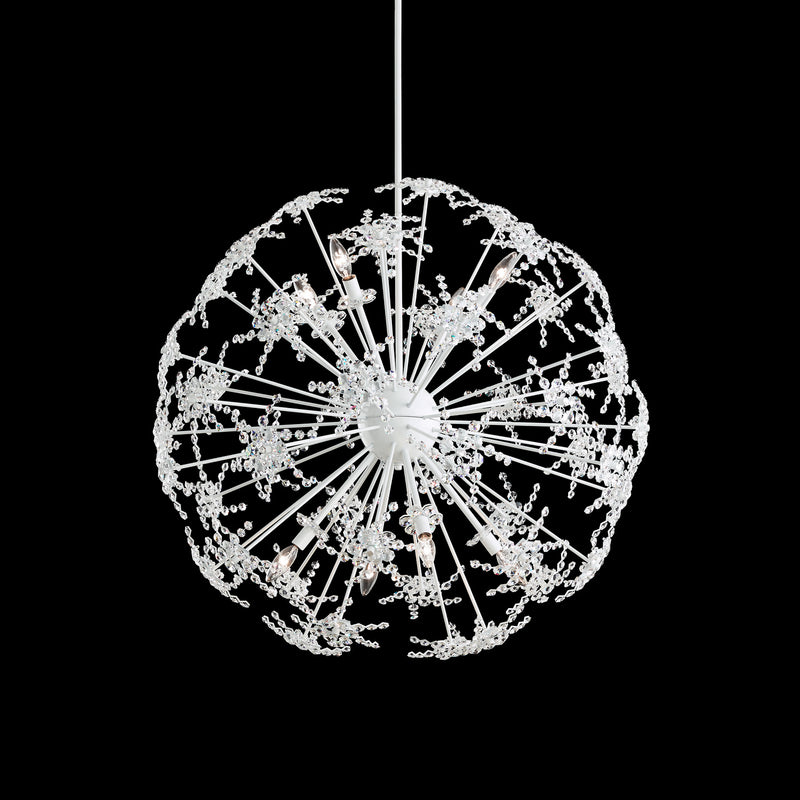 Schonbek DN1036N-306R Eight Light Pendant, White Luster