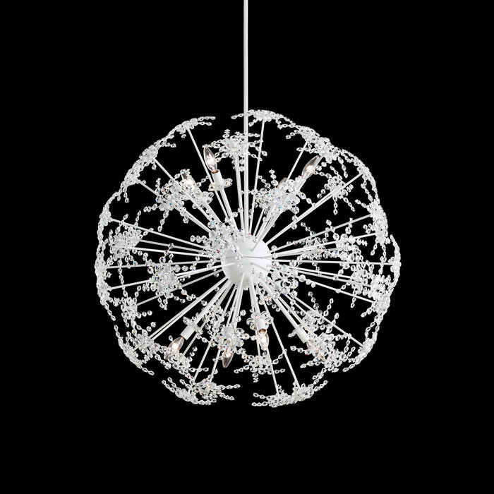 Schonbek DN1036N-306R Eight Light Pendant, White Luster