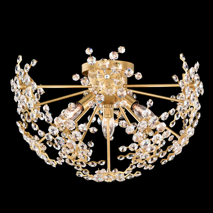 Schonbek DN1218N-306R Three Light Semi-Flush Mount, White Luster