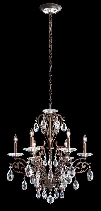 Schonbek FE7006N-23H Six Light Chandelier, Etruscan Gold