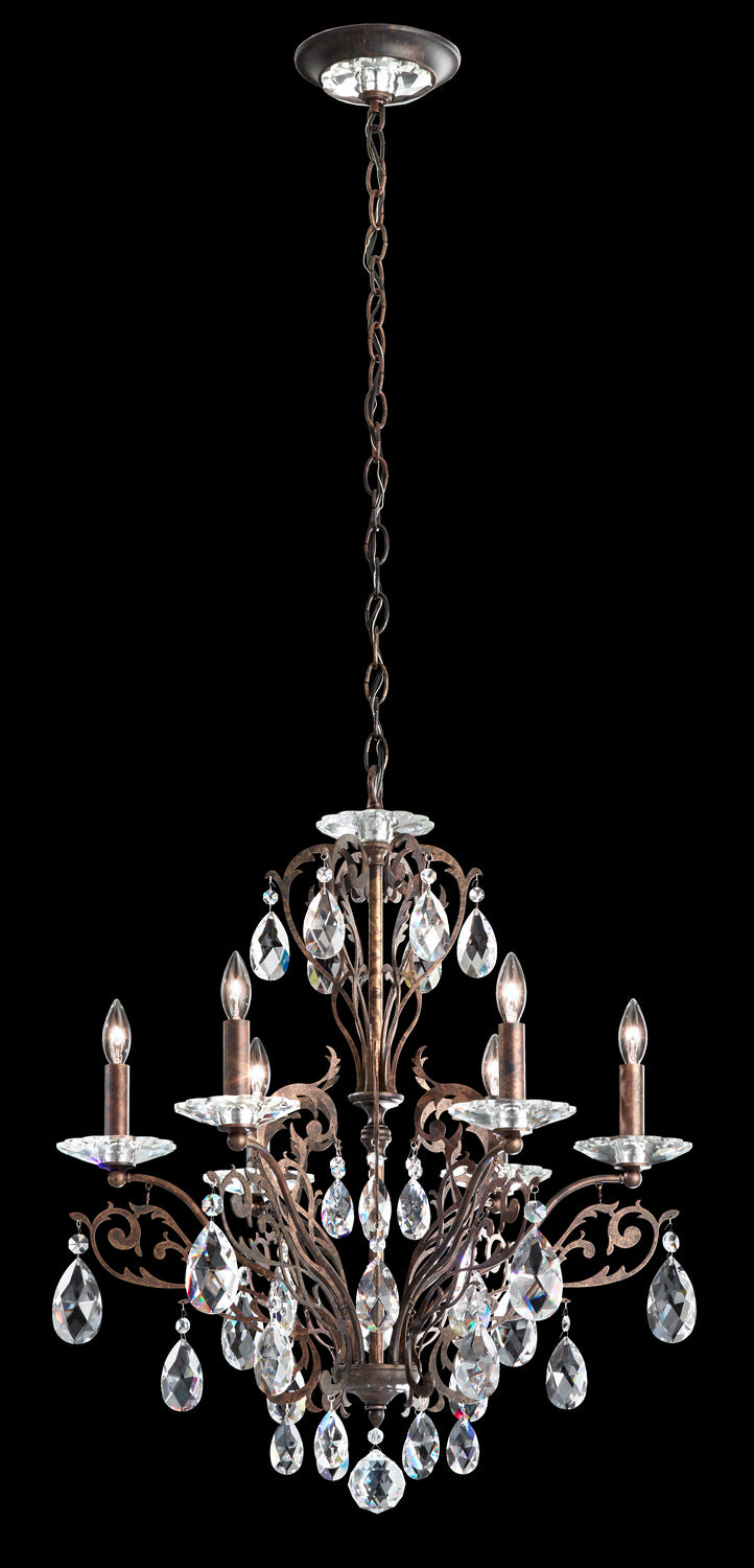 Schonbek FE7006N-76H Six Light Chandelier, Heirloom Bronze