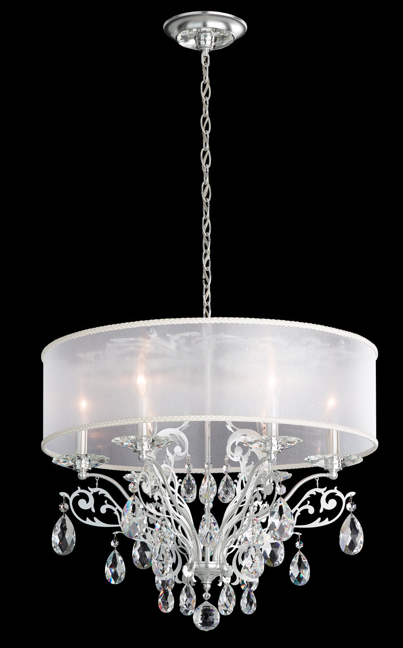 Schonbek FE7066N-48H2 Six Light Chandelier, Antique Silver