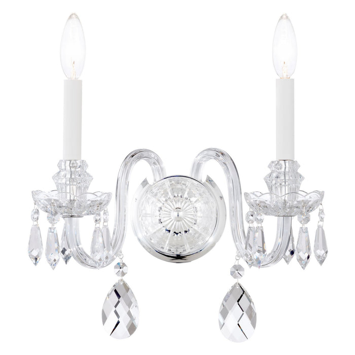 Schonbek HA5802N-40H Two Light Wall Sconce, Polished Silver