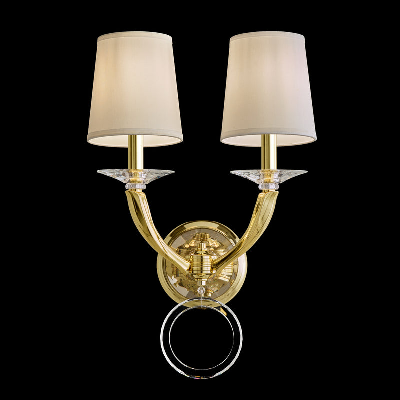 Schonbek MA1002N-22O Two Light Wall Sconce, Heirloom Gold