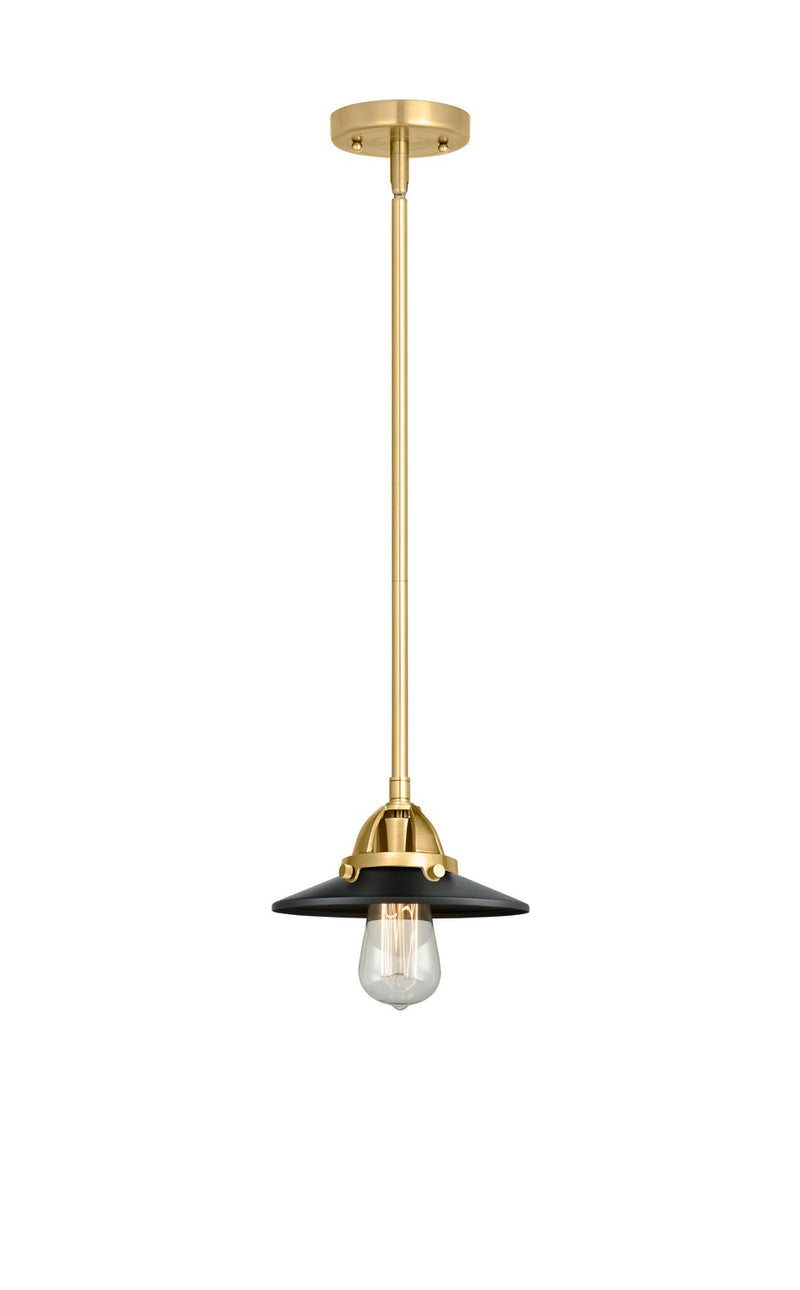Innovations 288-1S-SG-M6-BK One Light Mini Pendant, Satin Gold