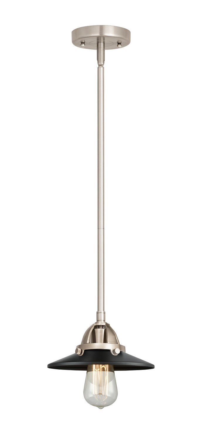 Innovations 288-1S-SN-M6-BK One Light Mini Pendant, Brushed Satin Nickel