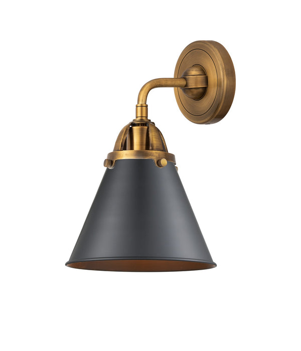 Innovations 288-1W-BB-M13-BK One Light Wall Sconce, Brushed Brass