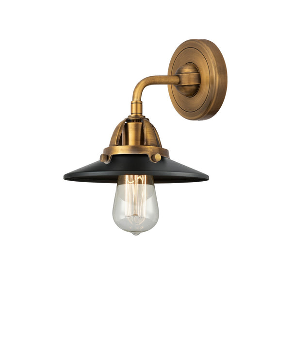 Innovations 288-1W-BB-M6-BK One Light Wall Sconce, Brushed Brass