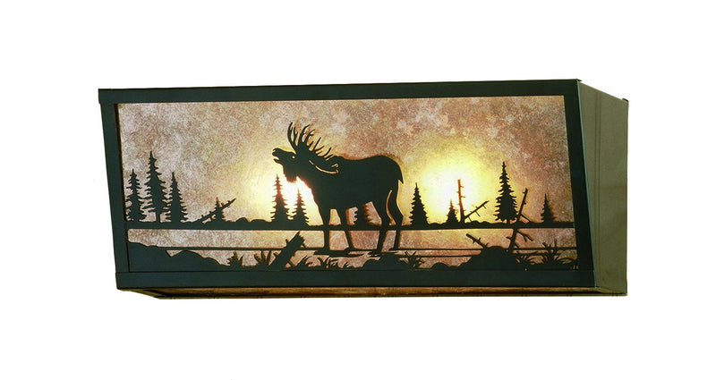 Meyda Tiffany 51689 Two Light Wall Sconce, Craftsman Brown