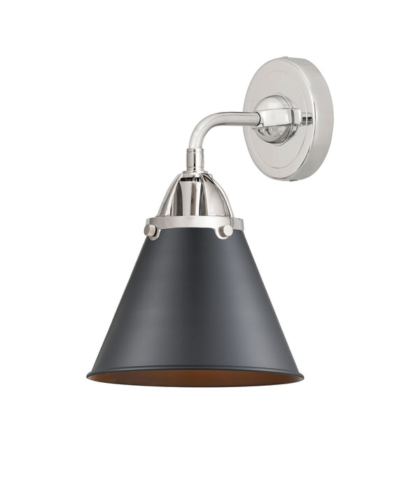 Innovations 288-1W-PC-M13-BK One Light Wall Sconce, Polished Chrome