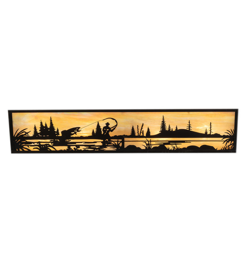 Meyda Tiffany 51687 Four Light Vanity, Craftsman Brown