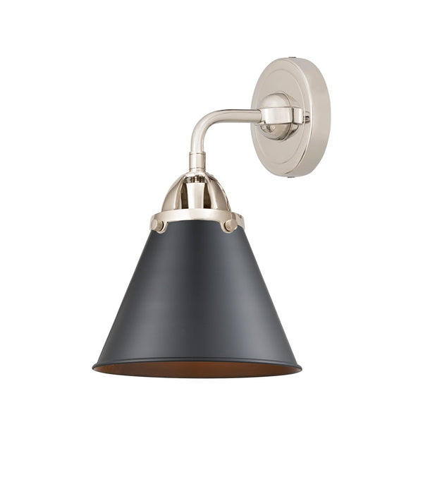 Innovations 288-1W-PN-M13-BK One Light Wall Sconce, Polished Nickel