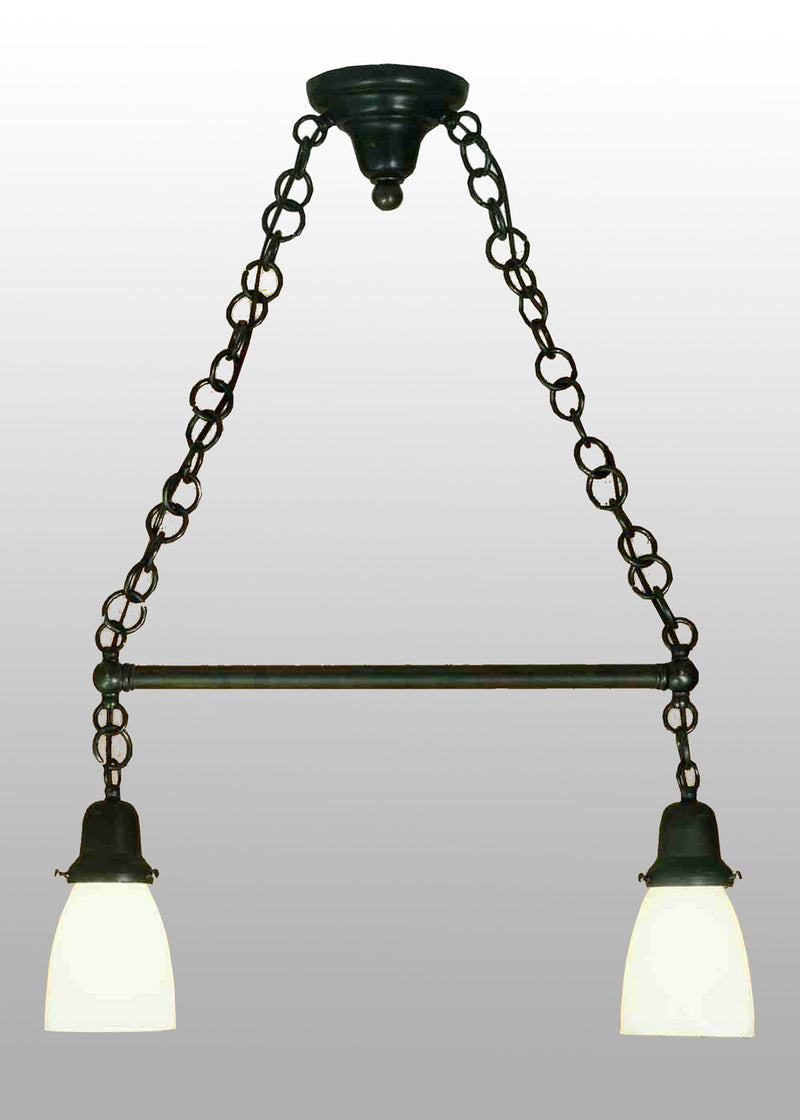 Meyda Tiffany 56601 Two Light Island Pendant, Craftsman