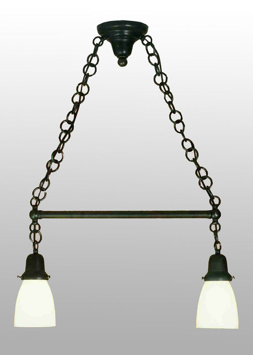 Meyda Tiffany 56601 Two Light Island Pendant, Craftsman