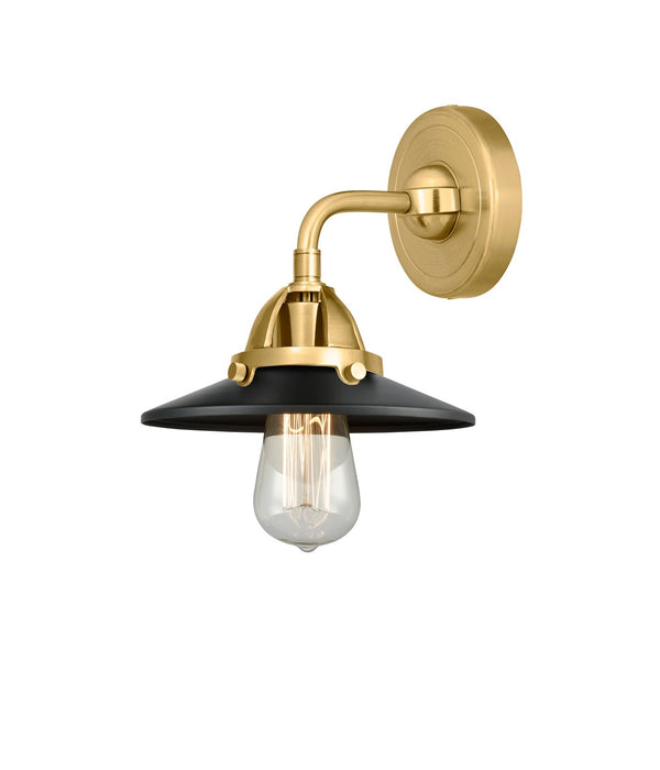 Innovations 288-1W-SG-M6-BK One Light Wall Sconce, Satin Gold