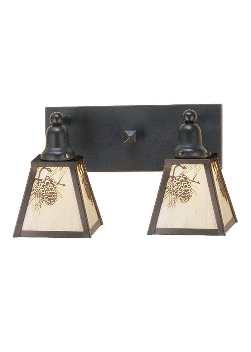 Meyda Tiffany 52460 Two Light Wall Sconce, Rust