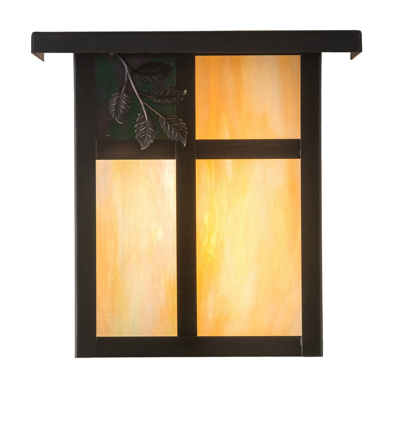 Meyda Tiffany 29516 One Light Wall Sconce, Craftsman Brown