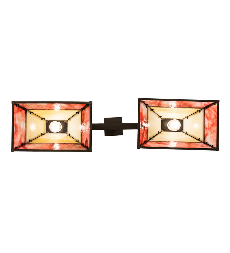 Meyda Tiffany 28511 Two Light Island Pendant, Craftsman Brown