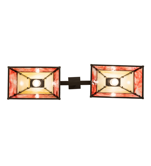 Meyda Tiffany 28511 Two Light Island Pendant, Craftsman Brown