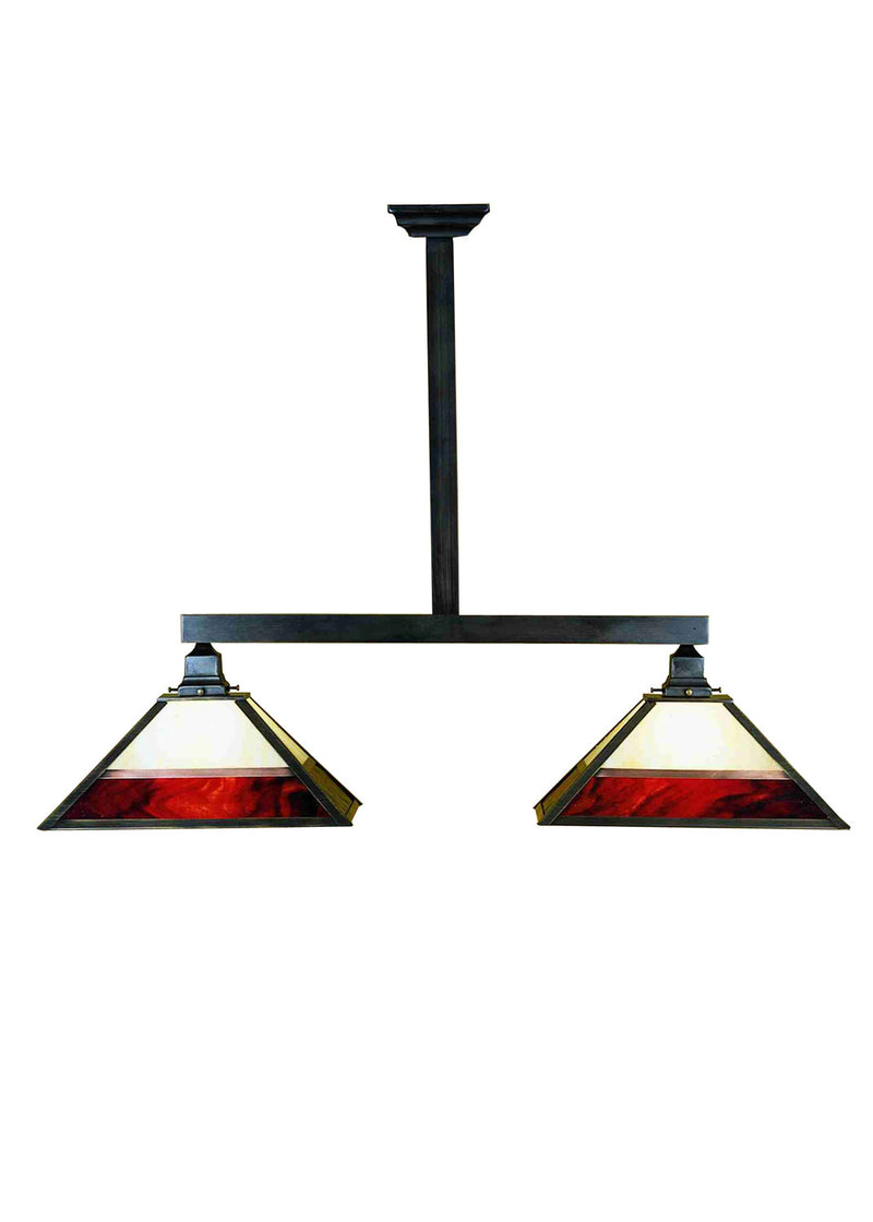 Meyda Tiffany 28511 Two Light Island Pendant, Craftsman Brown