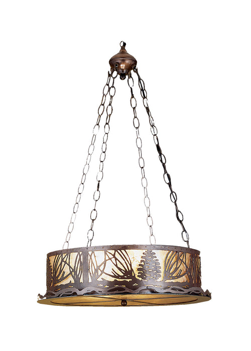 Meyda Tiffany 29922 Four Light Inverted Pendant, Antique Copper